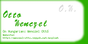 otto wenczel business card