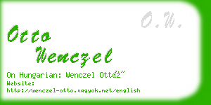 otto wenczel business card